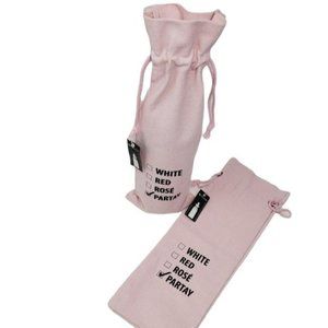 Wine Bottle Cloth Re-usable bag - Pink